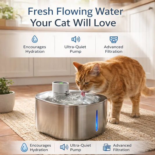 Stainless Steel Cat Water Fountain