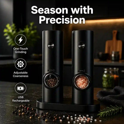 Electric Salt & Pepper Grinder Set – Premium Kitchen Upgrade